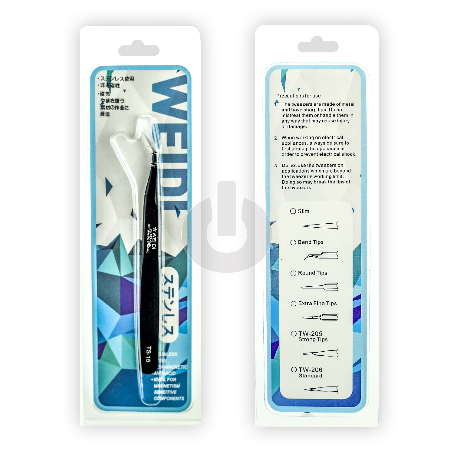 Пинцет изогнутый Weidi TS 15