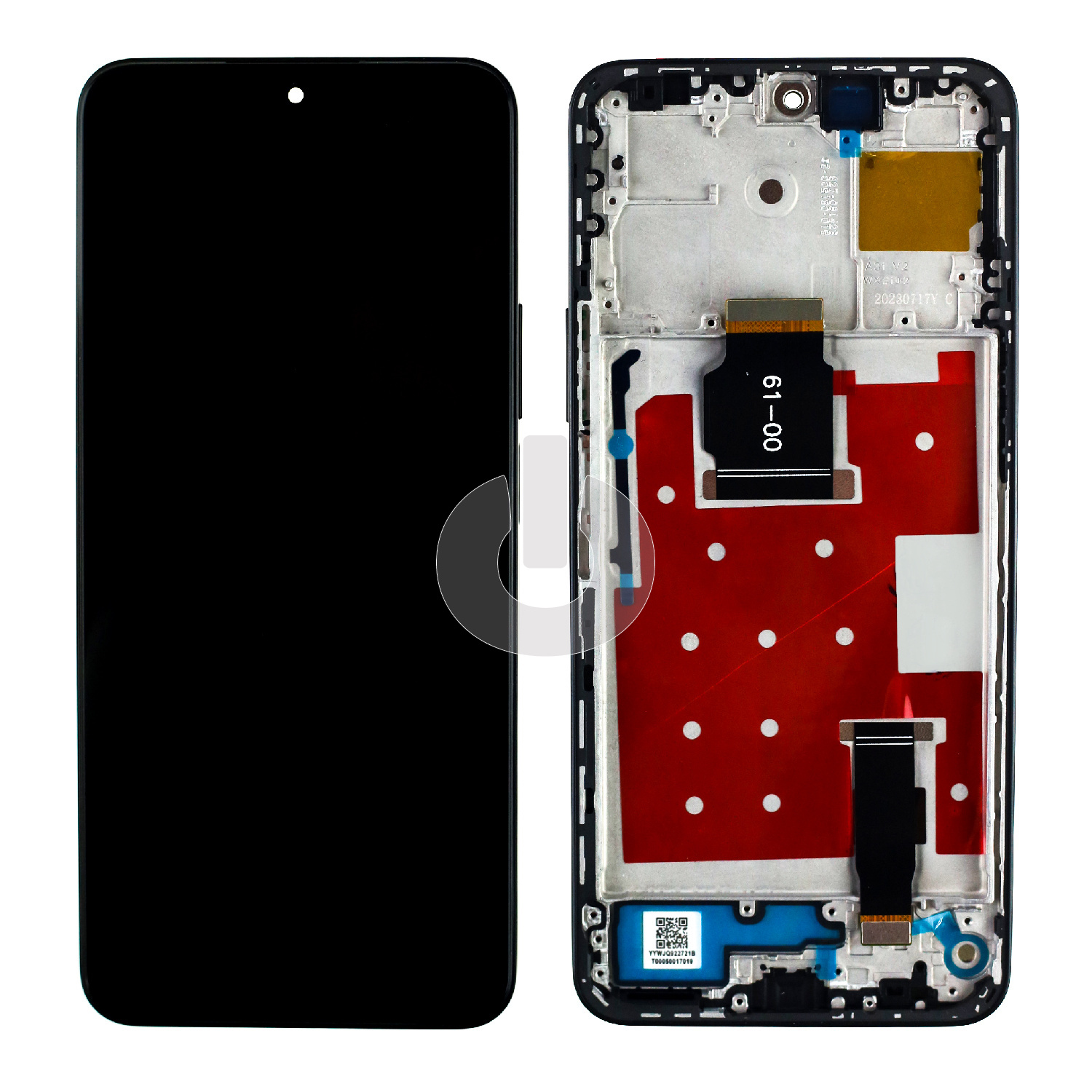 Дисплей с тачскрином для Huawei Honor X8a (CRT-LX1)/ Honor 90 Lite (CRT-NX1) в рамке черный ORG