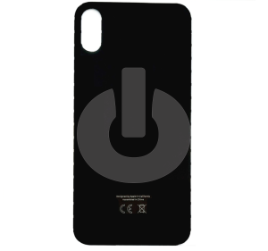 Крышка задняя для iPhone XS (с большим вырезом) черная Premium фото