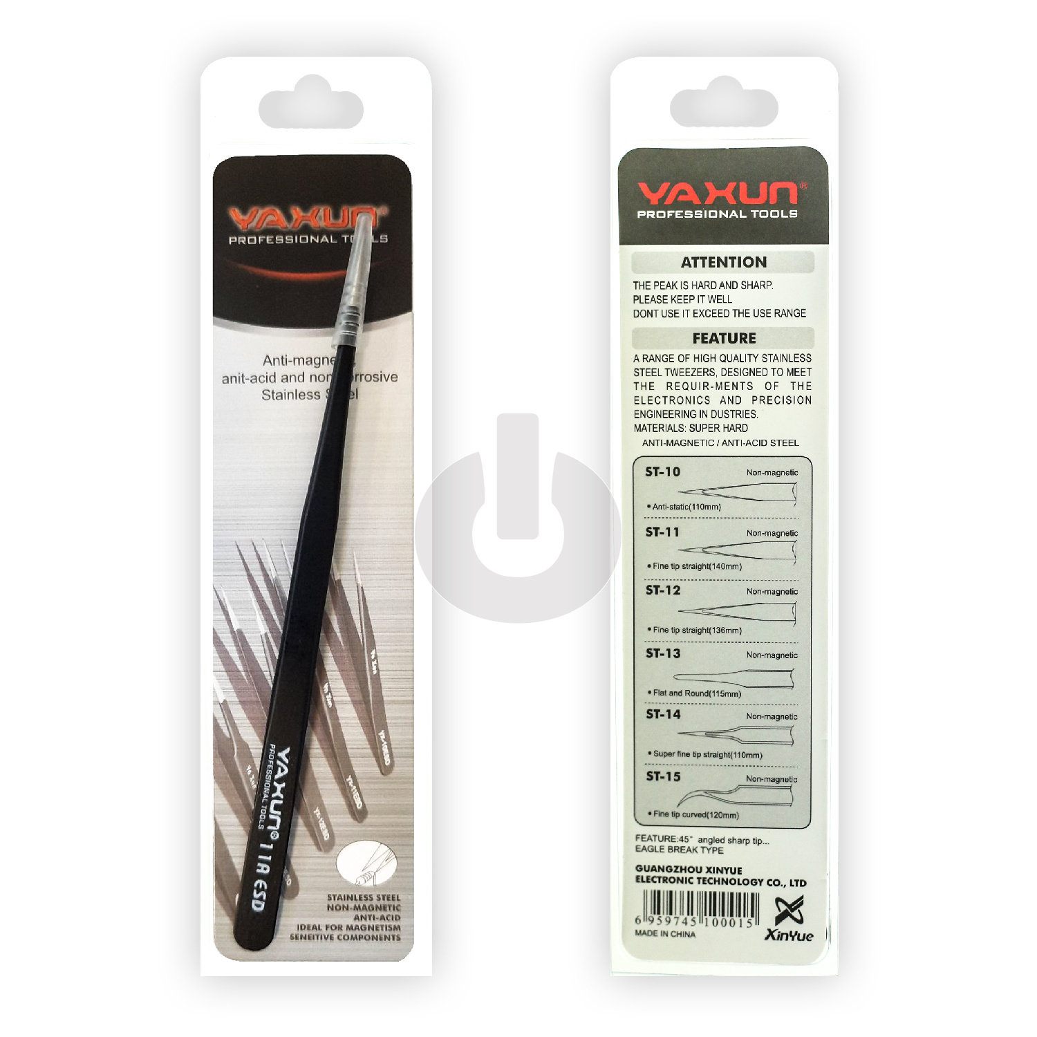 Пинцет прямой YaXun YX-11A ESD