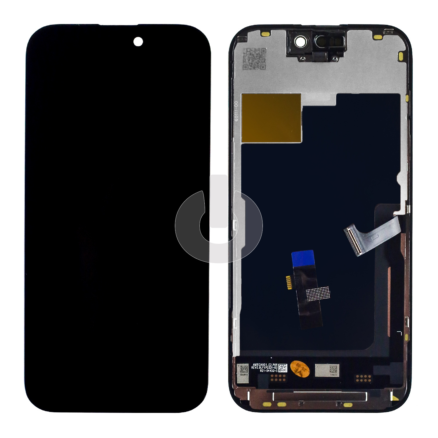 Дисплей с тачскрином для iPhone 15 Pro черный In-Cell JK