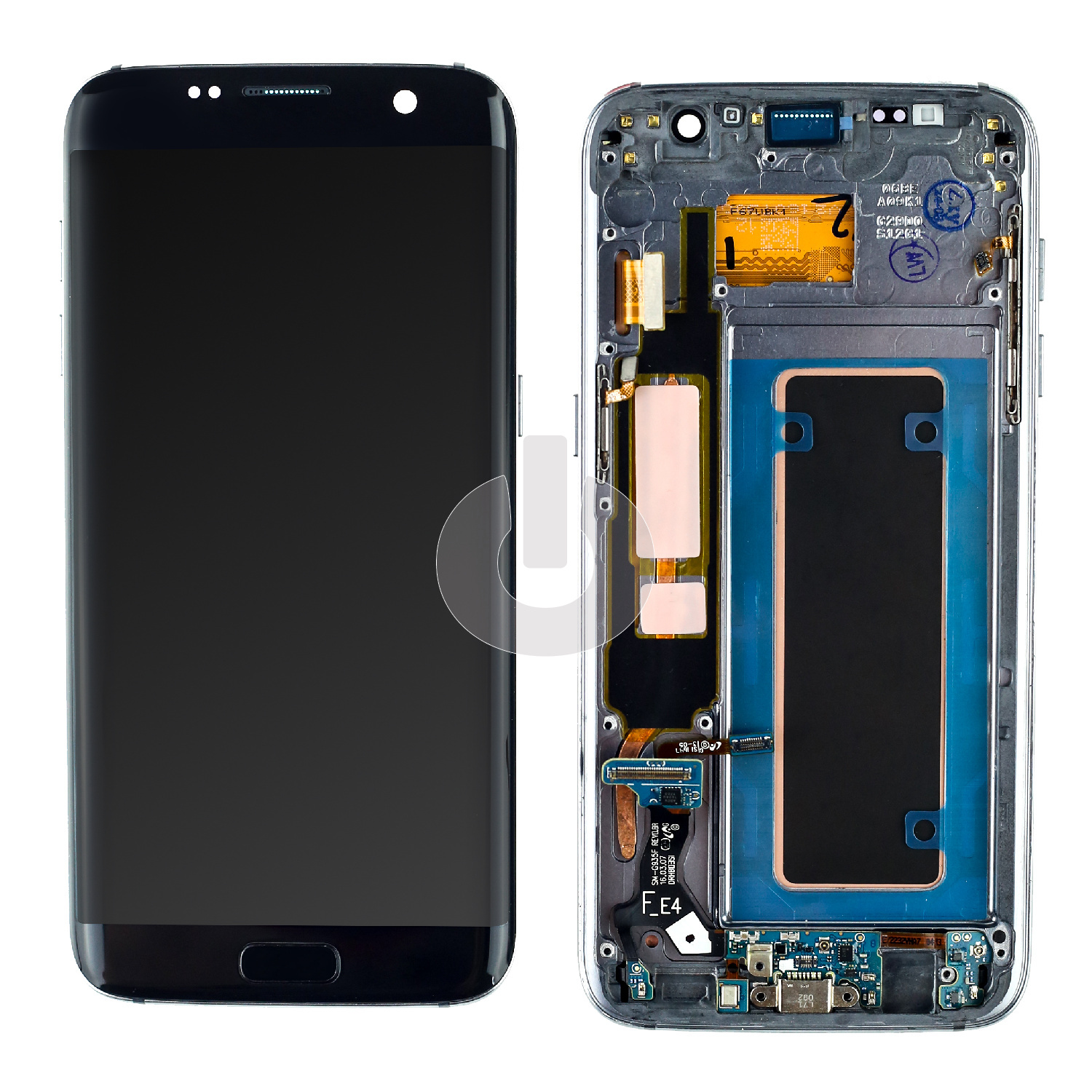 Дисплей с тачскрином для Samsung S7 Edge (G935F) в рамке черный ORG