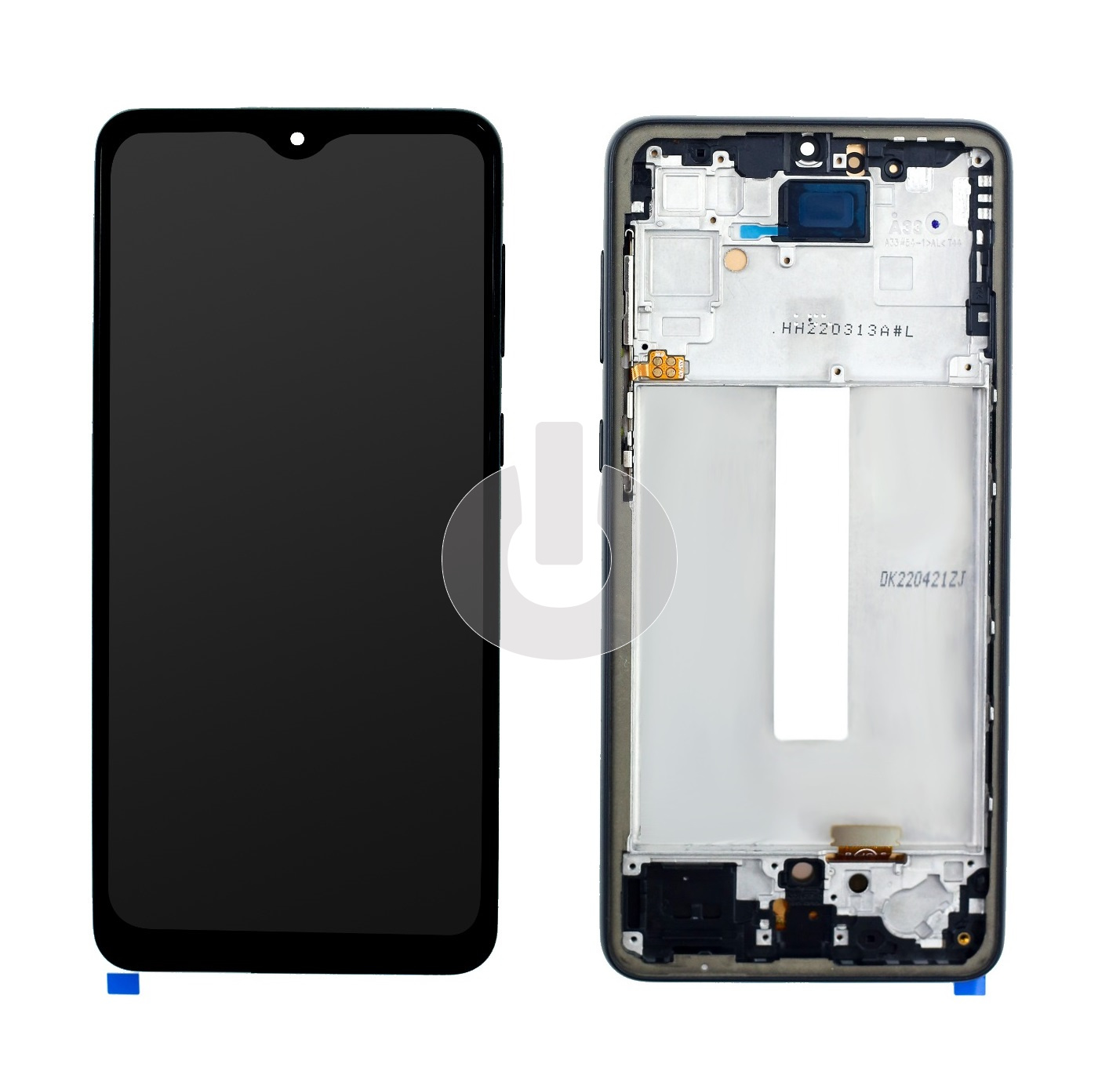 Дисплей с тачскрином для Samsung A33 5G (A336B) в рамке черный OLED