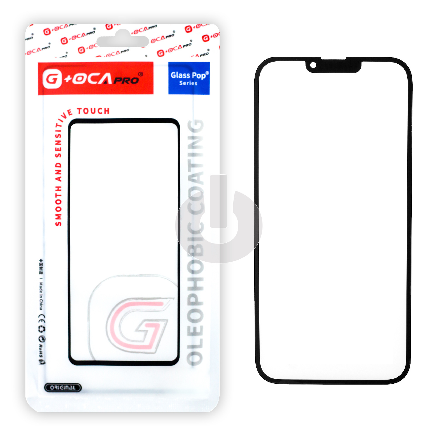 Стекло для переклейки iPhone 13 Pro Max (G+OCA PRO) черное Стекло для переклейки iPhone 13 Pro Max (G+OCA PRO) черное