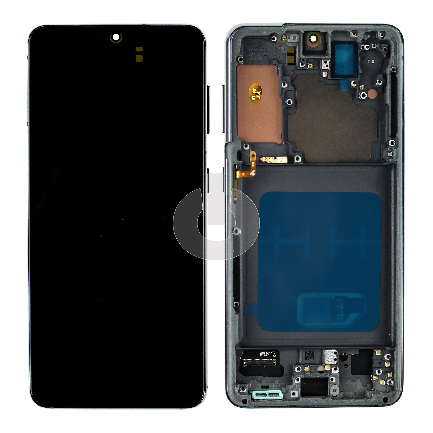 Дисплей с тачскрином для Samsung S21 (G991B) в рамке черный OLED Дисплей с тачскрином для Samsung S21 (G991B) в рамке черный OLED