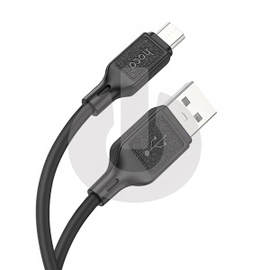 Кабель USB AM - Micro USB HOCO X90 Silicone (1м х 2.4A) черный фото