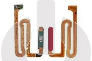Шлейф кнопки включения для Samsung A12 (A125)/ A12 Nacho (A127)/ A13 (A135)/ M12 (M127) и сканер отпечатка пальца красный ORG