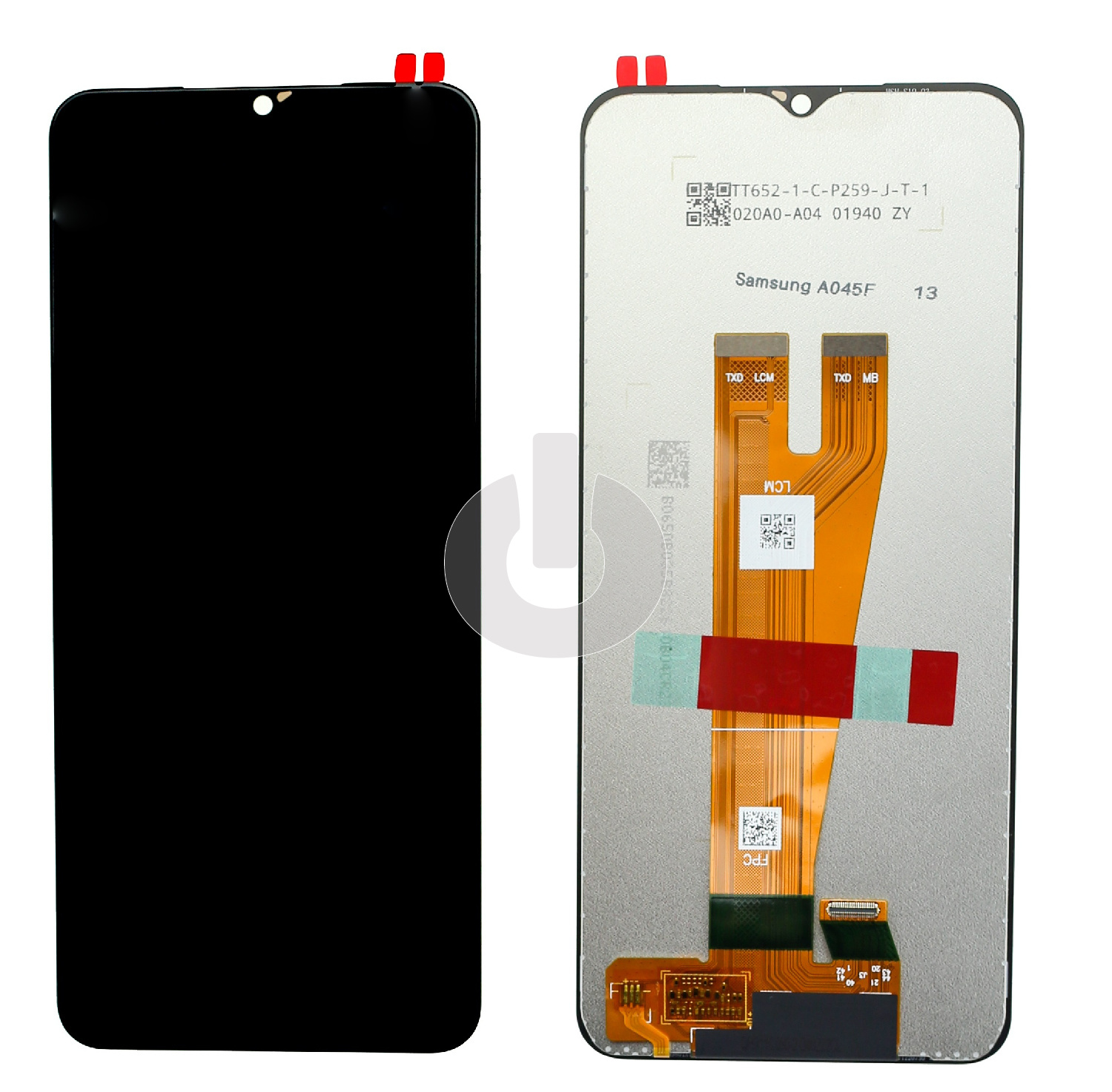 Дисплей с тачскрином для Samsung A04 (A045F) черный ORG