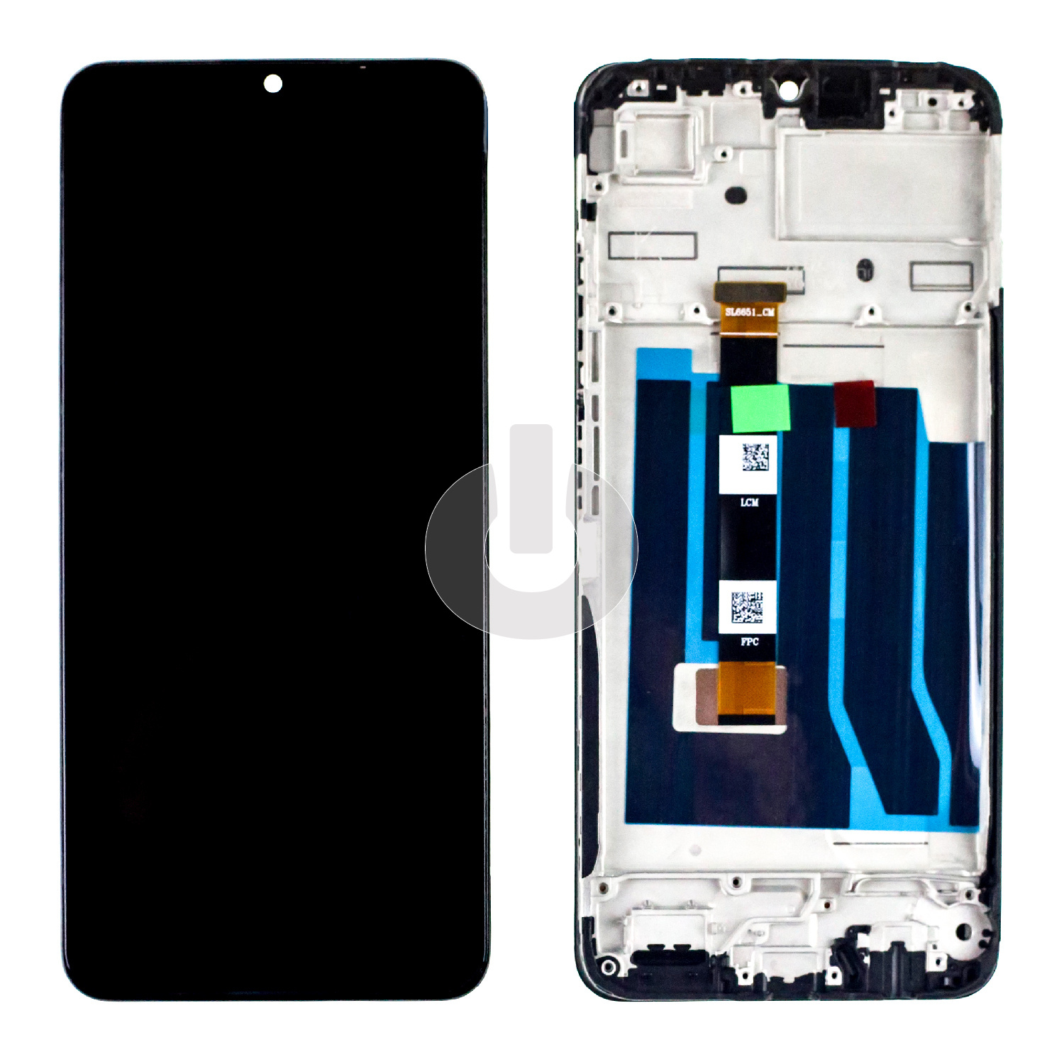 Дисплей с тачскрином для Realme Note 50 (RMX3834) в рамке черный ORG