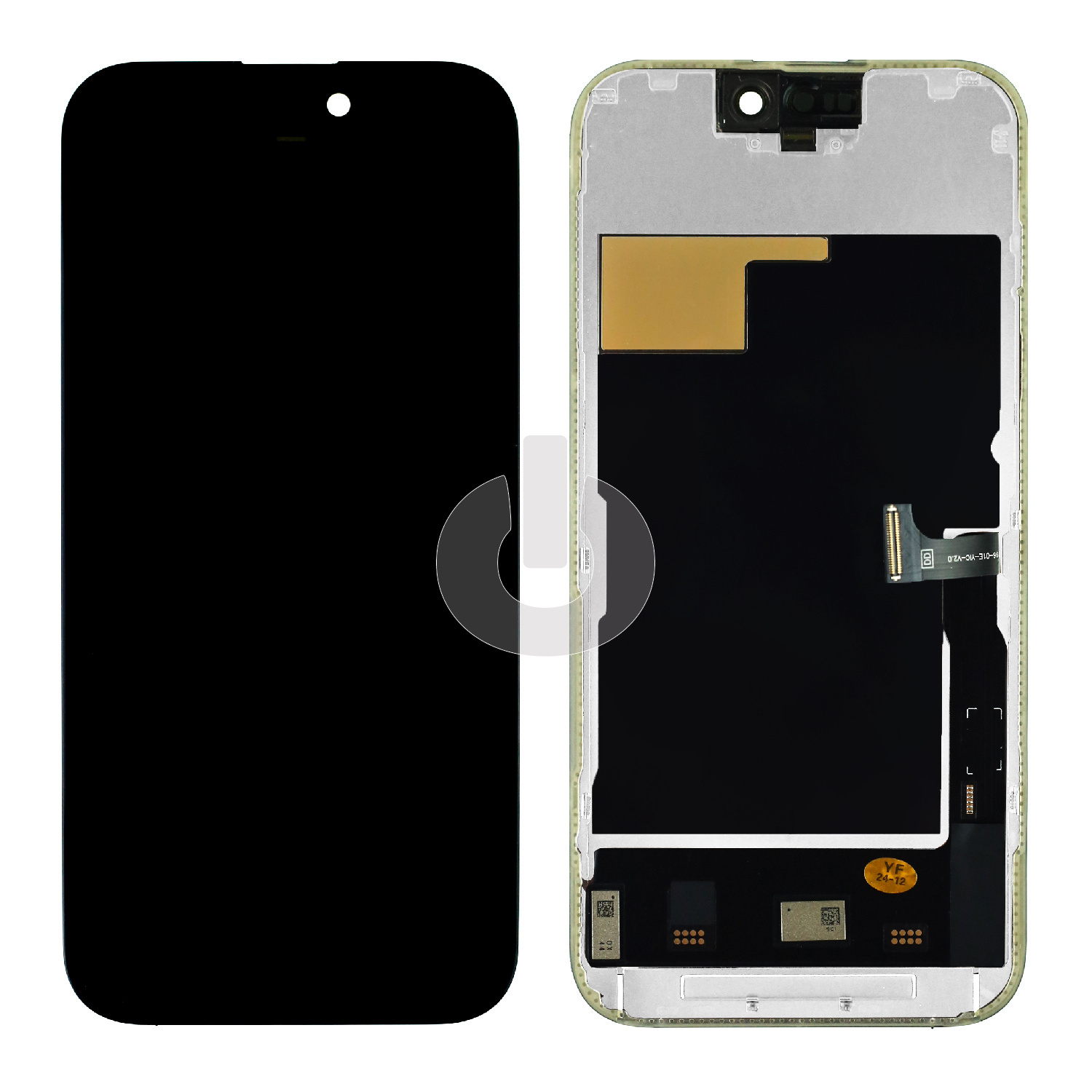 Дисплей с тачскрином для iPhone 15 Pro черный OLED DD (move IC)