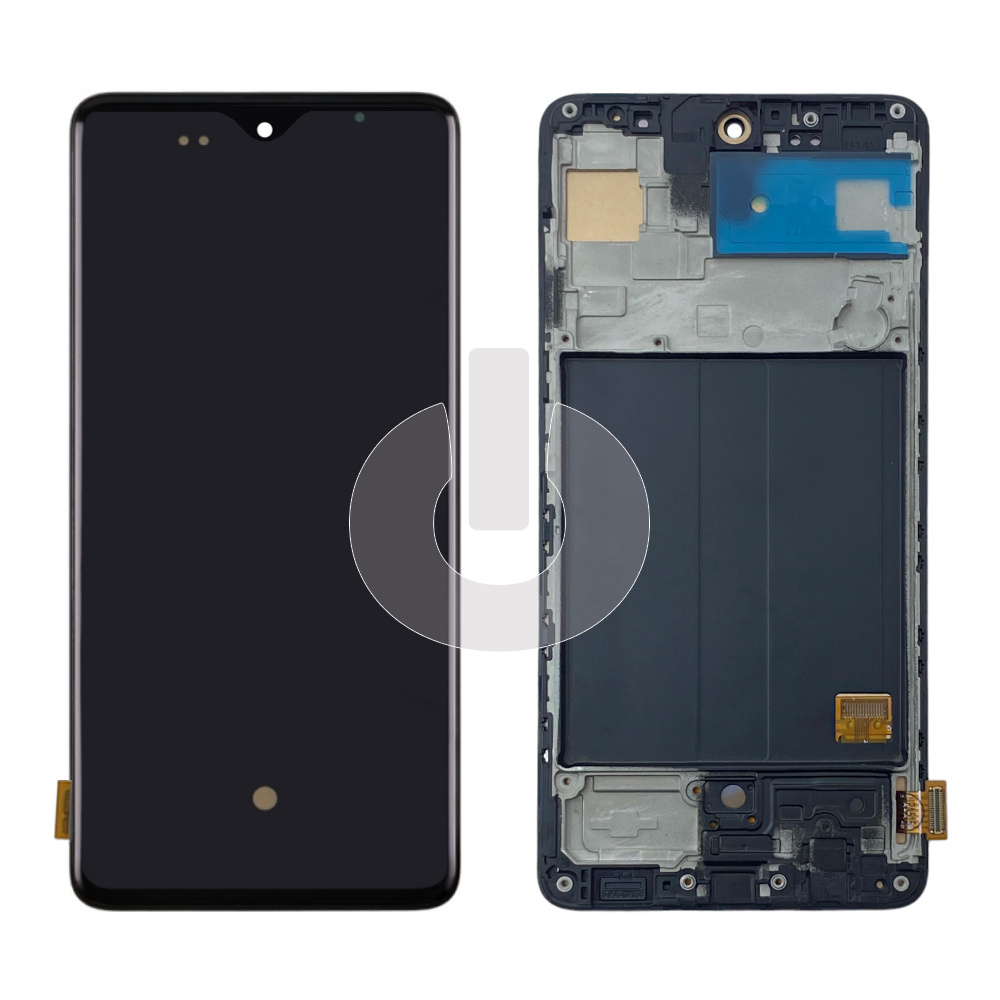 Дисплей с тачскрином для Samsung A51 (A515F) в рамке черный OLED SMALL SIZE Дисплей с тачскрином для Samsung A51 (A515F) в рамке черный OLED SMALL SIZE